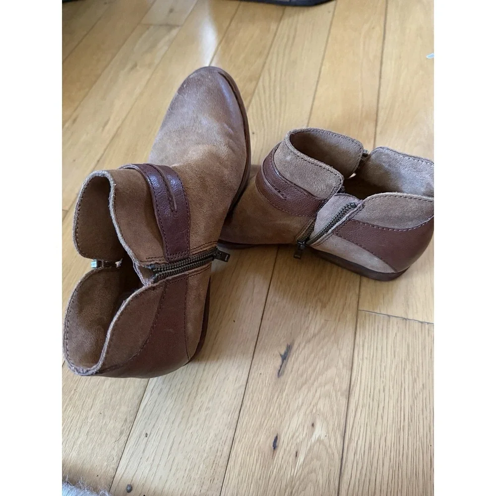 Born Kati Brown Leather Low Ankle Boots Sz 8 BR0040452‎
